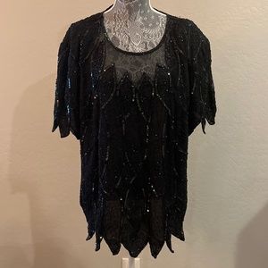 Vintage Stenay Beaded Evening Blouse